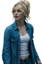 Kathryn Newton Ready or Not 2 Denim Shirt - Image 4